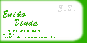 eniko dinda business card